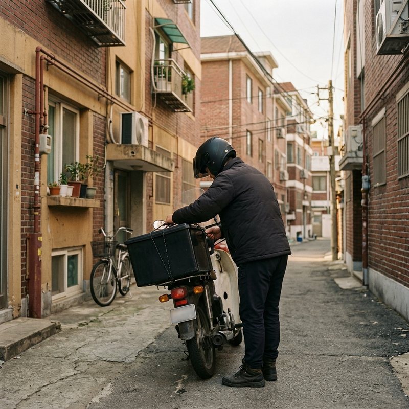 배달 출발 준비 — 이해를 돕기 위한 연출 이미지