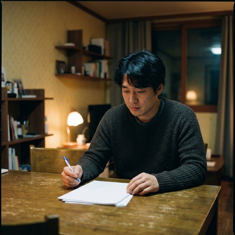 임대차 관련 서류를 확인하는 모습