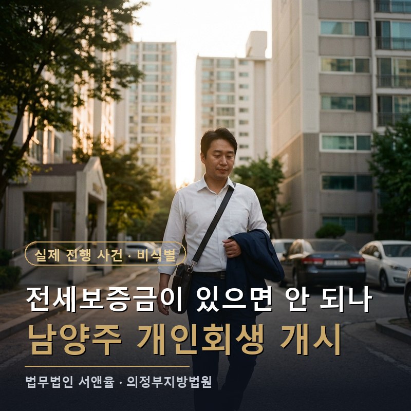 개인회생 신청자격, 전세보증금이 있어도 되나|남양주 30대 직장인 개시결정 사례 — 이해를 돕기 위한 연출 이미지