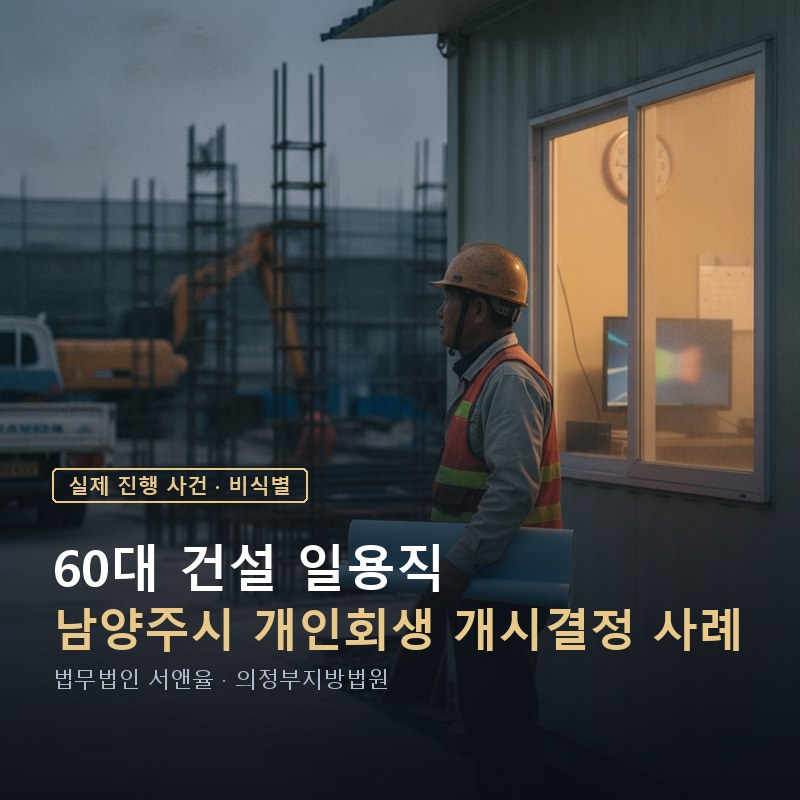 개인회생 신청방법, 스마트폰이 익숙하지 않아도 되나｜남양주 60대 건설 일용직 개시결정 사례 — 이해를 돕기 위한 연출 이미지